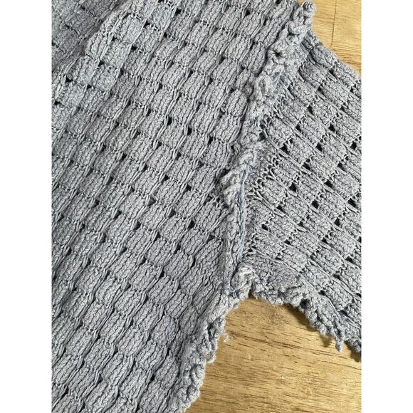 Free People Beach Size S Sweater Margot Open Chunky Knit LS Current Raw Seams - Picture 6 of 8